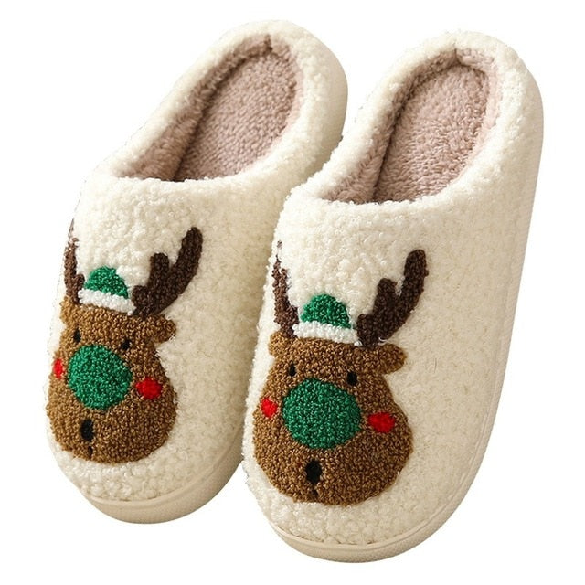 Christmas Couples Cotton Slippers