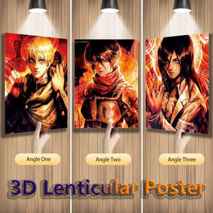 3D Anime Motion Lenticular Print Posters