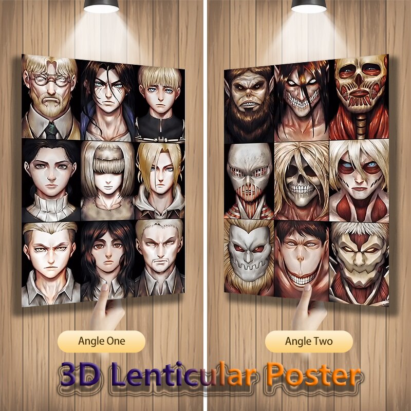 3D Anime Motion Lenticular Print Posters